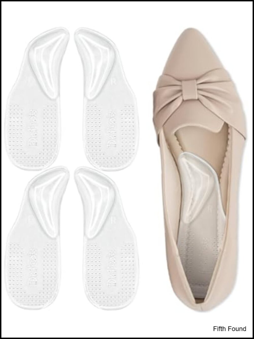 Self-Adhesive Arch Support Inserts for Plantar Fasciitis Relief, Heel Cushion